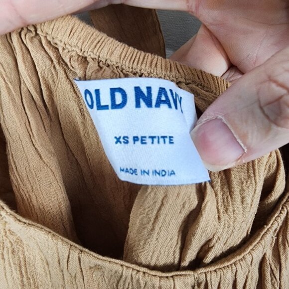 NWT Old Navy Puff Sleeve Tie Back Top XSP - Picture 3 of 4